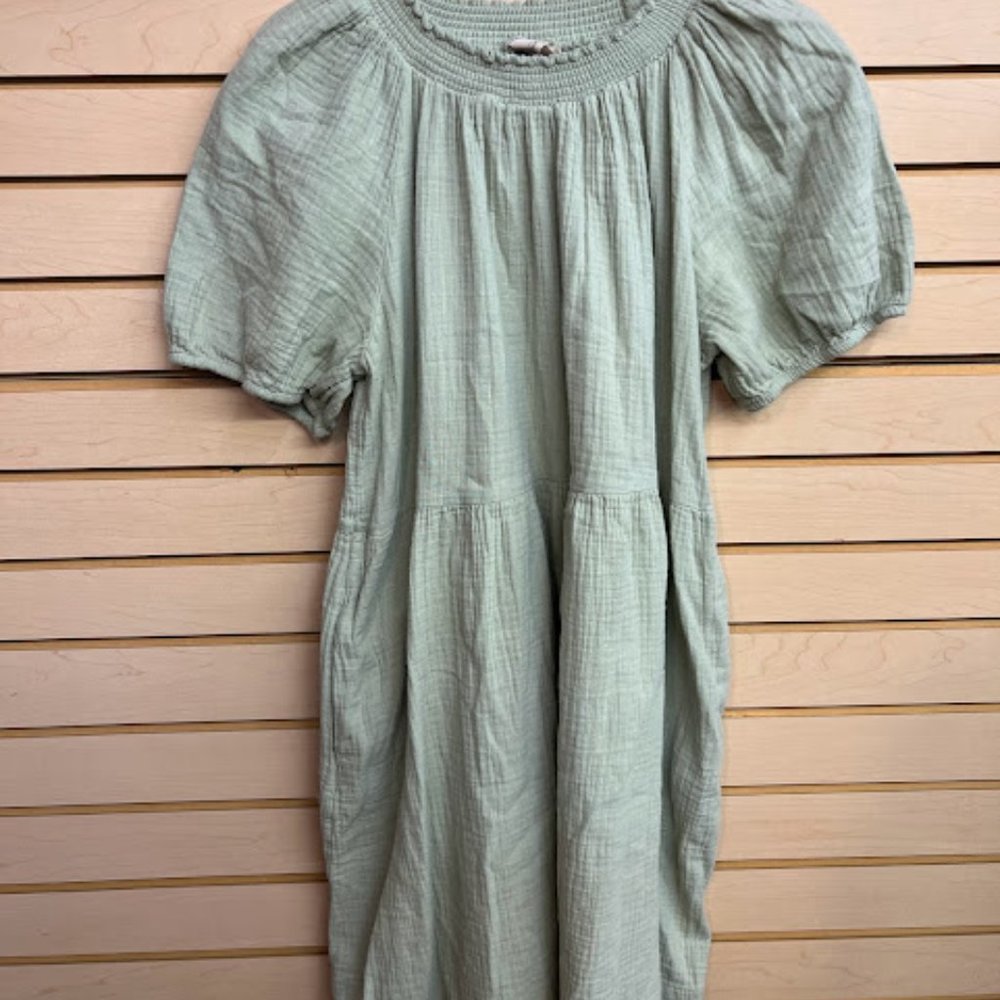 Mint cotton tunic dress